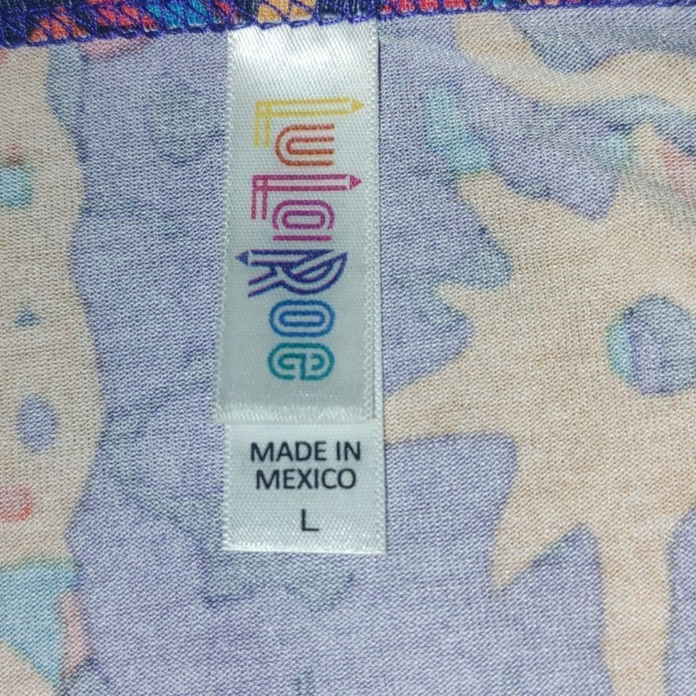 Lularoe Perfect Tee Tunic Bold Pattern Bright Fun… - image 5